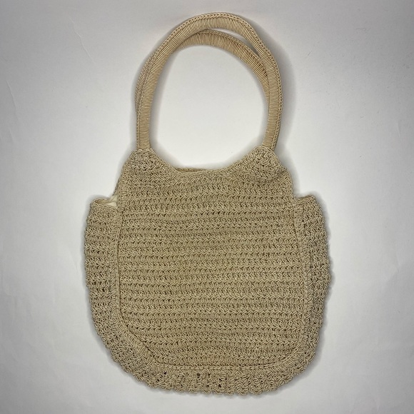 Tan straw Y2k purse with matching coin purse - Picture 5 of 7